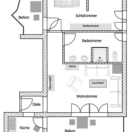 Gaestehaus Wolfgang Loedensee -5- Apartmán *